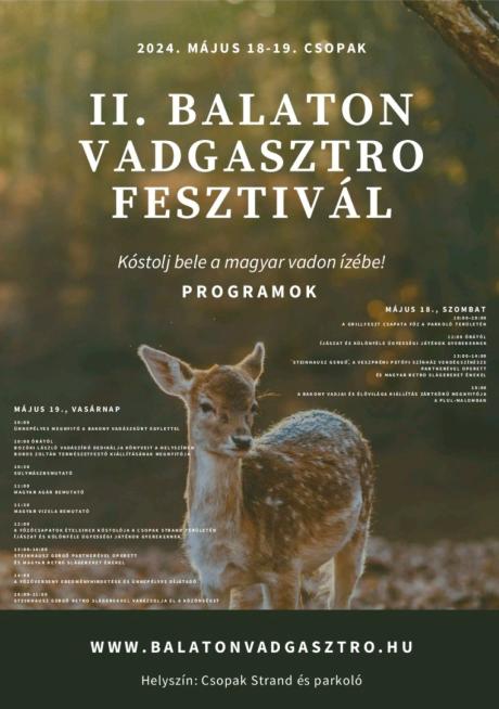 II. Balaton Vadgasztro Fesztivál plakát
